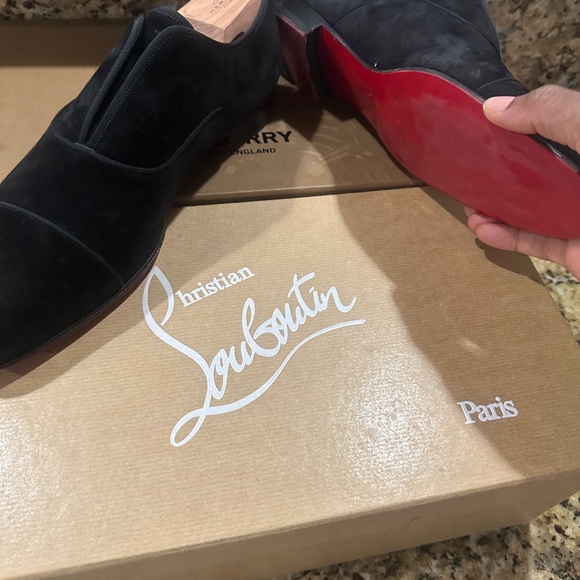 Christian Louboutin Black and Red Heels - Picture 1 of 2